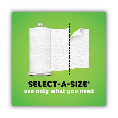 Bounty Select-a-Size Kitchen Roll Paper Towels, 2-Ply, White, 5.9 x 11, 147 Sheets/Roll, 6 Rolls/Pack (67001)