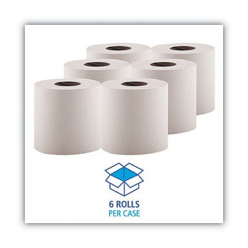 Boardwalk Center-Pull Hand Towels, 1-Ply, 7 5/8" x 750 ft, White, 6 Rolls/Carton (BWK6402)