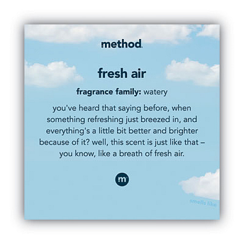 Method 8X Laundry Detergent, Fresh Air, 20 oz Bottle (01127)