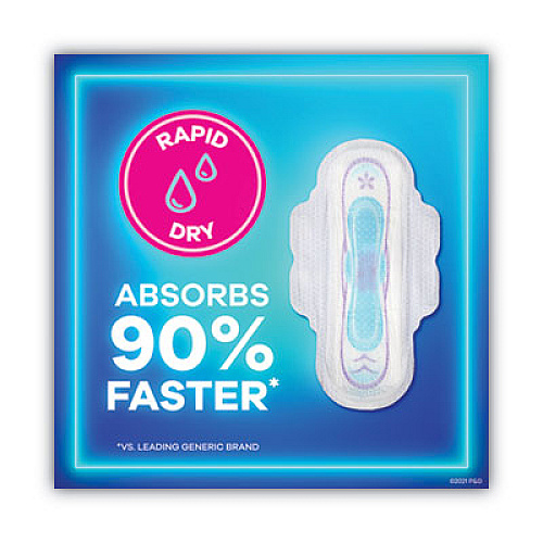 Always Ultra Thin Pads with Wings, Size 1, Regular Absorbency, 36/Pack (08322PK)