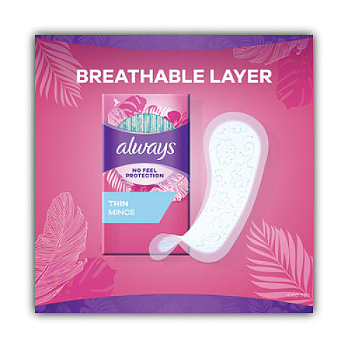 Always Thin Daily Panty Liners, Regular, 20/Pack (08279PK)