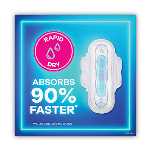 Always Ultra Thin Pads, Regular, 36/Pack, 6 Packs/Carton (30656)