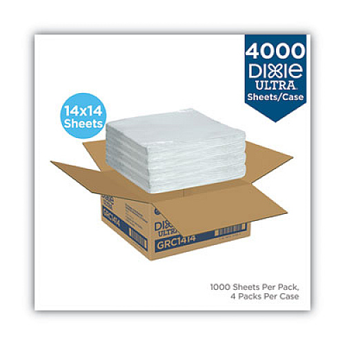 Dixie All-Purpose Food Wrap, Dry Wax Paper, 14 x 14, White, 1,000 Sheets/Pack, 4 Packs/Carton (GRC1414)