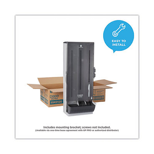Dixie SmartStock Dining Utensil Dispenser, Holds 120 Knives, 10 x 8.78 x 24.75, Translucent Black (SSKD120)