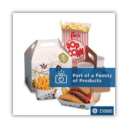 Dixie Kant Leek Polycoated Paper Food Tray, 3 lb Capacity, 5.88 x 8.4 x 2, White, 250/Pack, 2/Pack/Carton (KL300W8)