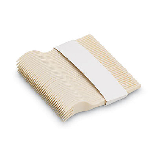 Dixie SmartStock Plastic Cutlery Refill, Series-O, Mediumweight Fork, Beige, 40/Pack, 24 Packs/Carton (SSF11B)