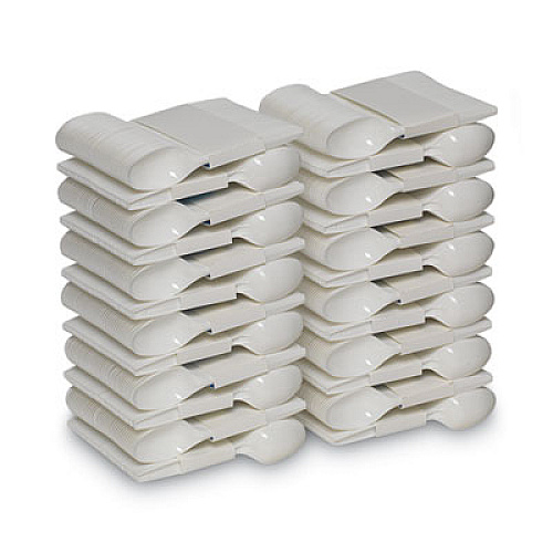 Dixie SmartStock Plastic Cutlery Refill, Series-B, Mediumweight Spoon, White, 40/Pack, 24 Packs/Carton (SSS21P)