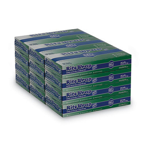 Dixie Rite-Wrap Interfolded Lightweight Dry Waxed Sheets, 12 x 10.75, White 500/Pack, 12 Packs/Carton (RW126)