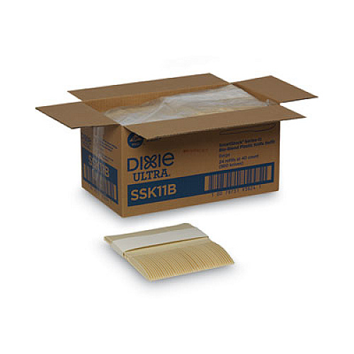 Dixie SmartStock Plastic Cutlery Refill, Series-O, Mediumweight Knife, Beige, 40/Pack, 24 Packs/Carton (SSK11B)