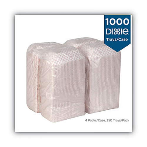 Dixie Kant Leek Polycoated Paper Food Tray, 1 lb Capacity, 6.25 x 4.7 x 1.6, Red Plaid, 1,000/Carton (RP1008)