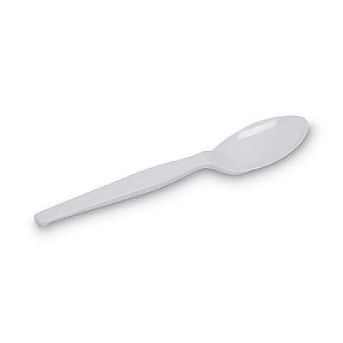 Dixie Individually Wrapped Mediumweight Polystyrene Cutlery, Spoon, Plastic, White, 1,000/Carton (TM23C7)