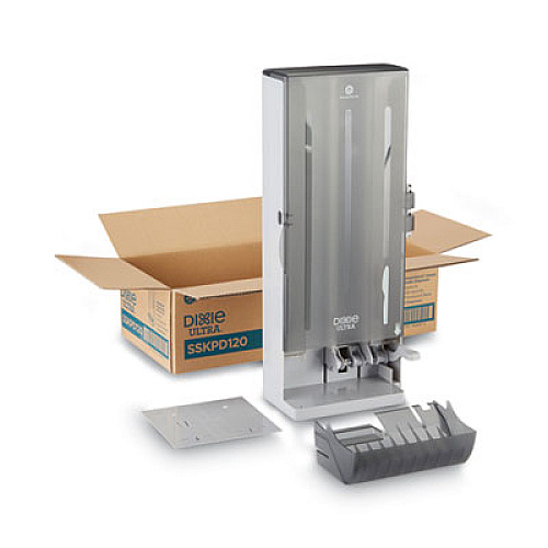 Dixie SmartStock Dining Utensil Dispenser, Holds 120 Knives, 10 x 8.78 x 24.75, Smoke (SSKPD120)