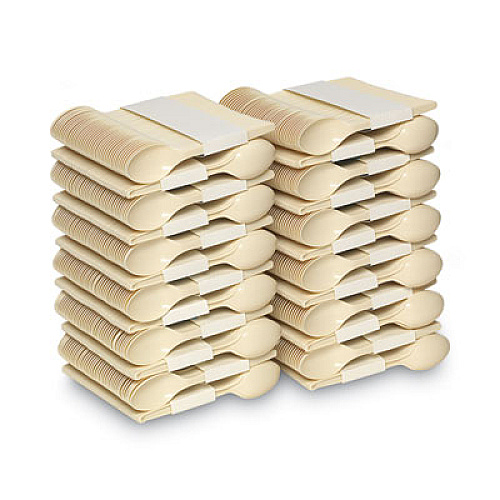 Dixie SmartStock Plastic Cutlery Refill, Series-O, Mediumweight Spoon, Beige, 40/Pack, 24 Packs/Carton (SSS11B)