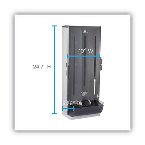 Dixie SmartStock Dining Utensil Dispenser, Holds 120 Knives, 10 x 8.78 x 24.75, Translucent Black (SSKD120)