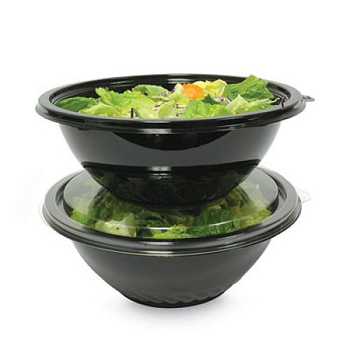 WNA Caterline Pack n' Serve Plastic Bowl, 320 oz, 16" Diameter x 5.5" h, Black, Plastic 25/Carton (APB320BL)