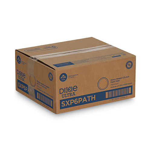 Dixie Pathways Soak Proof Shield Heavyweight Paper Plates, 5.88" dia, Green/Burgundy, 250 Pack, 4 Packs/Carton (SXP6PATHCT)