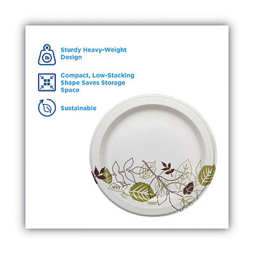 Dixie Pathways Soak Proof Shield Heavyweight Paper Plates, WiseSize, 5.88" dia, 125/Pack (SXP6WSPK)