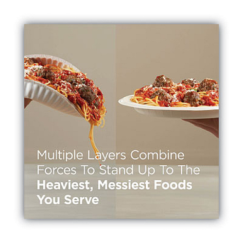 Dixie Pathways Soak Proof Shield Heavyweight Paper Plates, WiseSize, 5.88" dia, 125/Pack (SXP6WSPK)