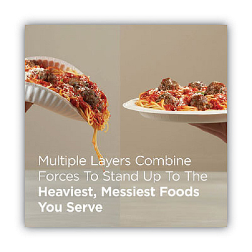 Dixie Pathways Soak Proof Shield  Heavyweight Paper Plates, WiseSize, 5.88" dia, Green/Burgundy, 500/Carton (SXP6WS)