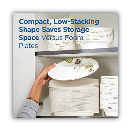 Dixie Pathways Soak-Proof Shield Medium Wt Paper Plates, 8 1/2", Dispenser Box, 600/ct (UX9PATHPBCT)