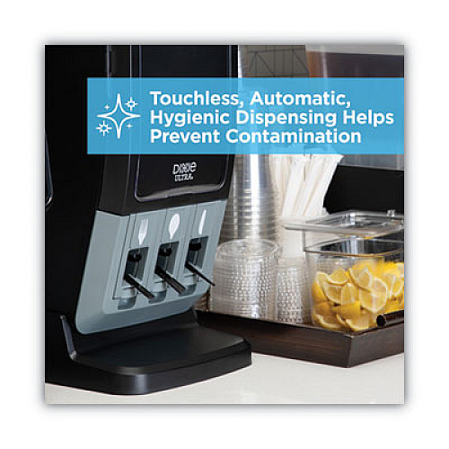 Dixie SmartStock Tri-Tower Dispenser, Holds Forks/Knives/Spoons, 13.16 x 16.07 x 31.03, Black/Gray (DUSSTDSP3)