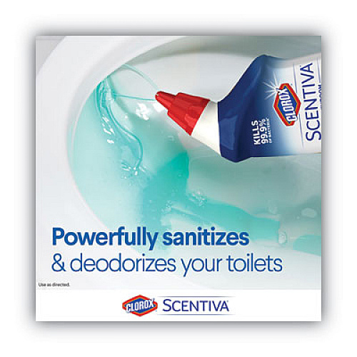 Clorox Scentiva Manual Toilet Bowl Cleaner, Pacific Breeze and Coconut, 24 oz Bottle, 6/Carton (31788)