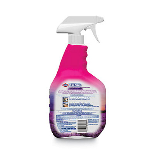 Clorox Scentiva Multi Surface Cleaner, Tuscan Lavender and Jasmine, 32 oz, 6/Carton (31387)
