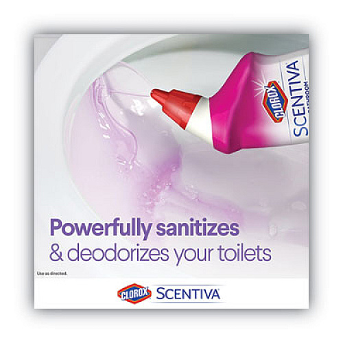 Clorox Scentiva Manual Toilet Bowl Cleaner, Tuscan Lavender and Jasmine, 24 oz, 6/Carton (31786)