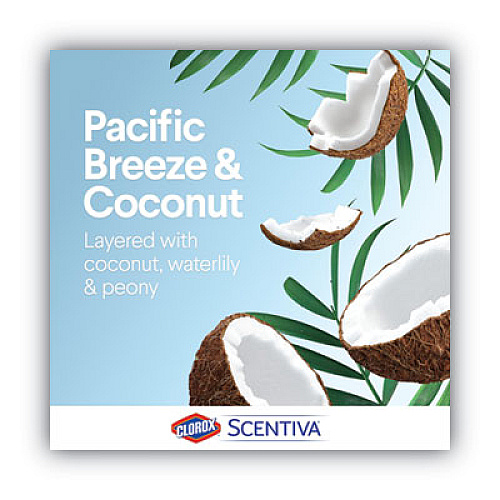 Clorox Scentiva Manual Toilet Bowl Cleaner, Pacific Breeze and Coconut, 24 oz Bottle, 6/Carton (31788)