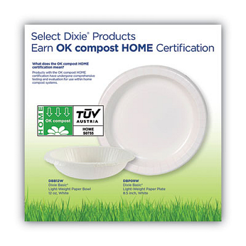 Dixie Basic Paper Dinnerware, Bowls, 12oz, White, 1000/carton (DBB12WCT)