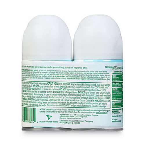Air Wick FRESHMATIC ULTRA SPRAY REFILL, FRESH LINEN, AEROSOL, 5.89 OZ, 2/PACK, 3 PACKS/CARTON (93045CT)