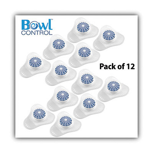 OdoBan Urinal Screen with Non-Para Deodorizer Block, Cherry Scent, White/Pink, 12/Carton (95896212)