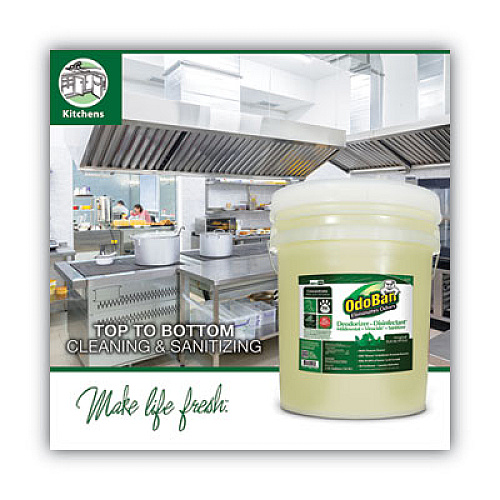 OdoBan Concentrated Odor Eliminator and Disinfectant, Eucalyptus, 5 gal Pail (9110625G)