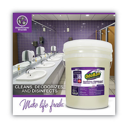 OdoBan Concentrated Odor Eliminator and Disinfectant, Lavender Scent, 5 gal Pail (9111625G)