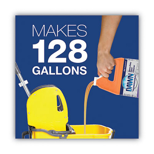 Dawn Professional Heavy-Duty Floor Cleaner, Neutral Scent, 1 gal Bottle, 3/Carton (08789)