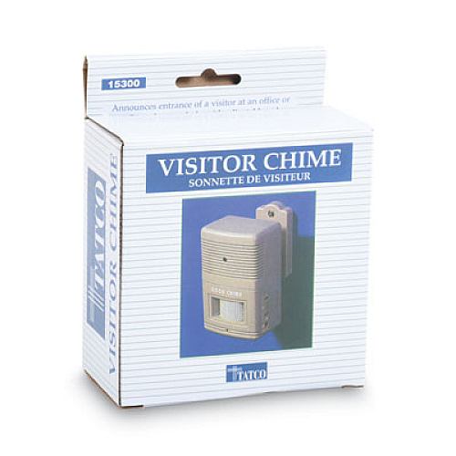 Tatco Visitor Arrival/Departure Chime, Battery Operated, 2.75 x 2 x 4.25, Gray (15300)