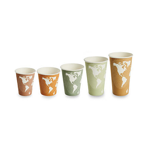 Eco-Products World Art Renewable and Compostable Hot Cups, 8 oz, Plum, 50/Pack, 10 Pack/Carton (EPBHC8WAPKCT)