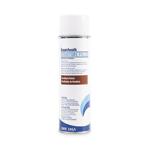 Boardwalk Furniture Polish, Lemon Scent, 19 oz Aerosol Spray, 12/Carton (346ACT)