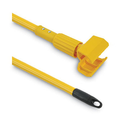 Boardwalk Plastic Jaws Mop Handle for 5" Wide Mop Heads, 1" dia x 60", Yellow (610)