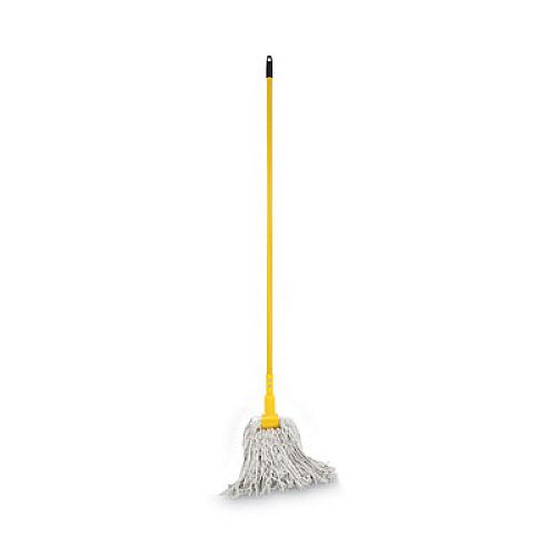 Boardwalk Plastic Jaws Mop Handle for 5" Wide Mop Heads, 1" dia x 60", Yellow (610)