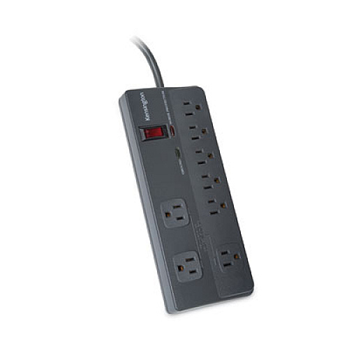 Kensington Guardian Premium Surge Protector, 8 Outlets, 6 ft Cord, 1080 Joules, Gray (38218)