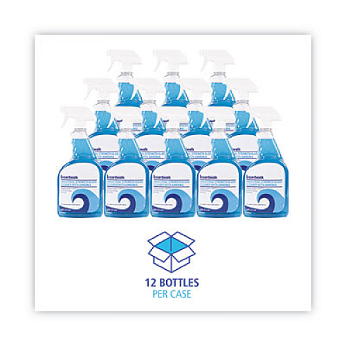 Boardwalk Industrial Strength Glass Cleaner with Ammonia, Unscented, 32 oz Trigger Spray Bottle, 12/Carton (47112A)