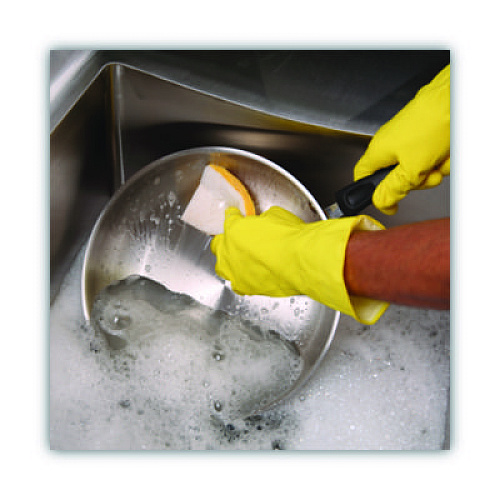 Boardwalk Light-Duty Scrubbing Sponge, Individually Wrapped, 3.6 x 6.1, 0.7" Thick, Yellow/White, 20/Carton (16320)