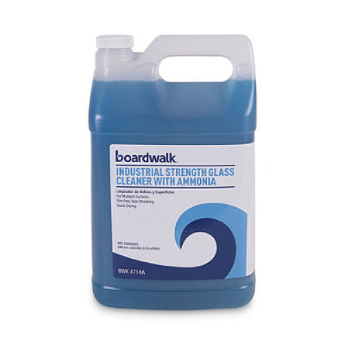 Boardwalk Industrial Strength Glass Cleaner with Ammonia, 1 gal Bottle, 4/Carton (4714A)