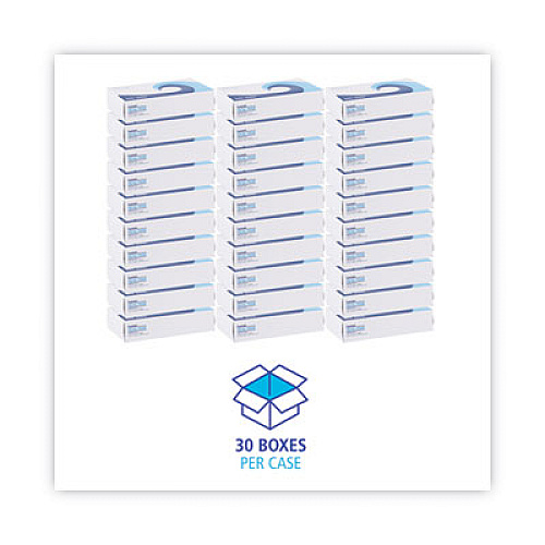 Boardwalk Office Packs Facial Tissue, Flat Box, 2-Ply, White, 100 Sheets/Box, 30 Boxes/Carton (6500B)