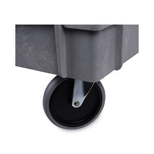 Boardwalk Utility Cart, Two-Shelf, 16w x 34d, Swivel Casters, Resin, Gray (BWK3416UCGRA)