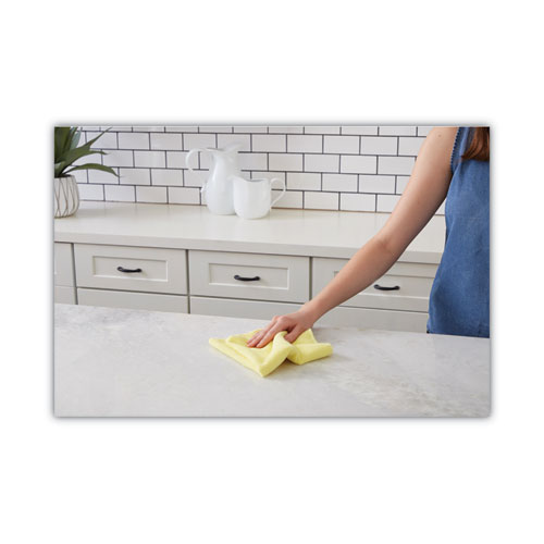 Boardwalk Microfiber Cleaning Cloths, 16 x 16, Yellow, 24/Pack (16YELCLOTHV2)