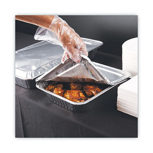 Boardwalk Aluminum Steam Table Pan Lids, Fits Half-Size Deep Pan, 290 Gauge, 0.63" Deep, 10.5 x 12.81, 100/Carton (LIDSTEAMHF)