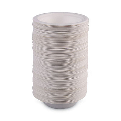Boardwalk Bagasse Dinnerware, Bowl, 12 oz, White, 1,000/Carton (BWKBOWLWF12)