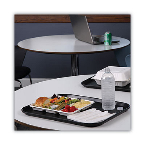 Boardwalk Bagasse Dinnerware, 5-Compartment Tray, 8 x 12, White, 500/Carton (BWKTRAYWF128)